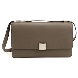 Céline Borsa a tracolla in pelle di vitello grigia Celine
