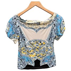 Roberto Cavalli Top Estampado Barroco