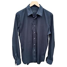 Camicia Prada Milano in popeline di cotone nero