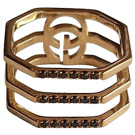 Gucci Running Ring 750 Gelbgold mit schwarzen Diamanten