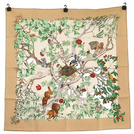 Hermès Sciarpa in seta Hermes Au Coeur Des Bois