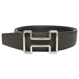 Hermès Cintura reversibile in pelle con fibbia H Tonight di Hermes