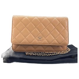 Borsa a Spalla Chanel Matelassé in Beige