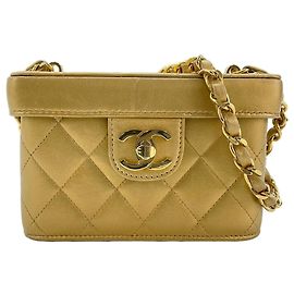 Borsa a Spalla Chanel Matelassé in Oro