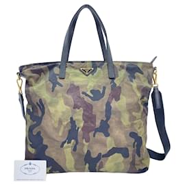 Borsa Tote 2-Way Verde Prada