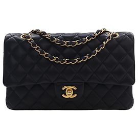 Chanel Black Medium Classic Lambskin Double Flap