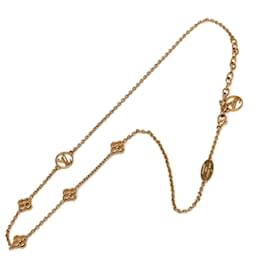 Collana completa a fiore Louis Vuitton placcata oro dorato