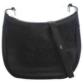 Céline Borsa a tracolla Heloise in pelle di vitello a grana morbida nera Medium di Celine