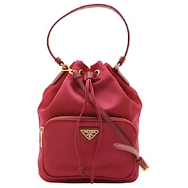 Borsa a secchiello Prada Red Re Nylon Duet