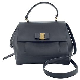 Borsa a 2 vie nera Salvatore Ferragamo