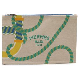 Hermès Pochette piatta Hermes Canoe H Yachting GM