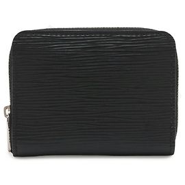 Portafoglio monete Louis Vuitton Epi Zippy in Noir