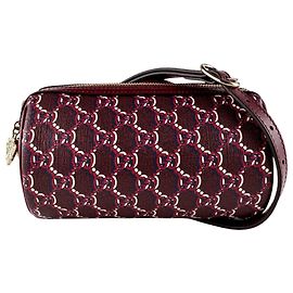 Borsa a tracolla in pelle bordeaux Gucci