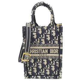 Christian Dior DIOR OBLIQUE Book Tote Mini Vertical Handbag