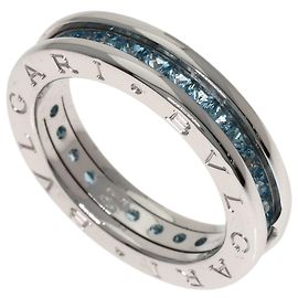 Bulgari Bvlgari B.zero1 Ring aus 18K Weißgold mit blauem Topas
