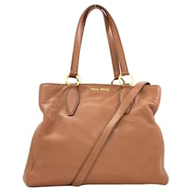 Borsa Tote 2-Way in pelle Miu Miu