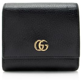 Portafoglio compatto Gucci in pelle GG Marmont
