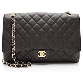 Borsa Chanel Classic Maxi Single Flap in pelle Caviar