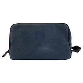 Hermes Trotteur MM Clutch Bag Navy Black - Hermès