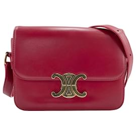 Borsa a tracolla Celine Triomphe in rosso - Céline