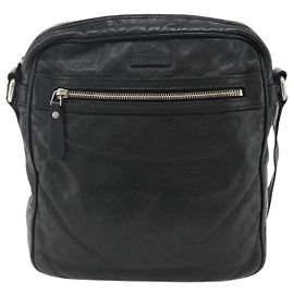 Messenger Gucci con zip frontale Guccissima in pelle Medium