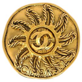 Chanel Vintage Round CC Sun Metal