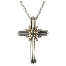 Tiffany & Co. Signature Cross Anhänger Halskette aus 925 750 Silber