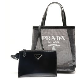 Prada Black Sequin Mesh Handbag
