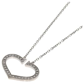 Collana Cartier C Heart Large Diamond in oro bianco 18K
