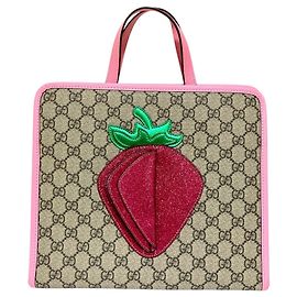 Borsa Tote GG Supreme 3D con fragola per bambini GUCCI