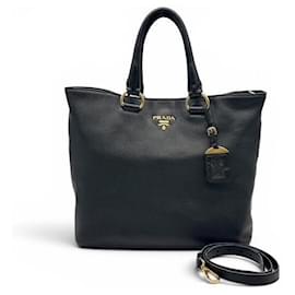 Borsa Prada Grand Shopping Tote in pelle nera