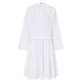 Loewe Vestido de popelina de algodón blanco