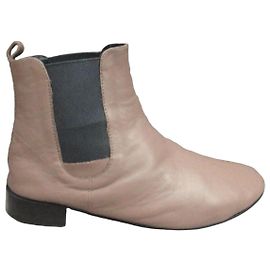 Repetto Botines de Cuero Taupe