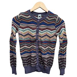 M Missoni Cardigã Chevron Multicolorido