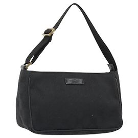 Borsa GUCCI GG Canvas Nera Oro 106644 Auth mr2539A