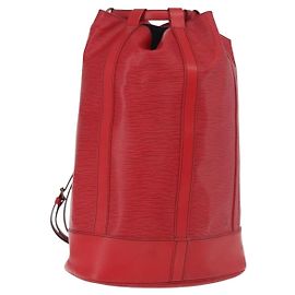 LOUIS VUITTON Epi Randonnee GM Shoulder Bag Red M43087 LV Auth bs35628