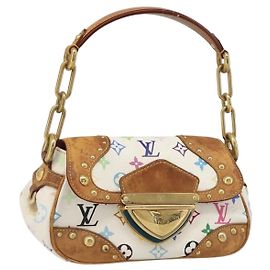 LOUIS VUITTON Borsa a Spalla Monogram Multicolor Marilyn Bianco M40206 Auth 186372