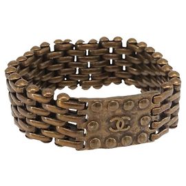 Bracciale CHANEL Metallo Tonalità Oro CC Auth BA13634M