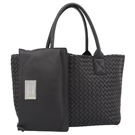 BOTTEGA VENETA INTRECCIATO Cabas PM Tote Bag Leder Dunkelbraun Auth am11927SM
