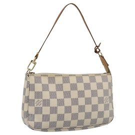 LOUIS VUITTON Damier Azur Pochette Accessoires Pouch N51986 LV Auth 188944