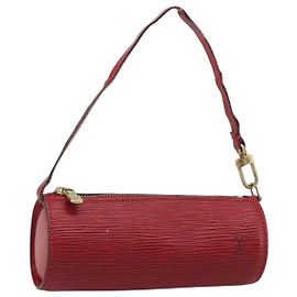 LOUIS VUITTON Epi Soufflot Pouch Accessory Pouch Rojo LV Auth 187407