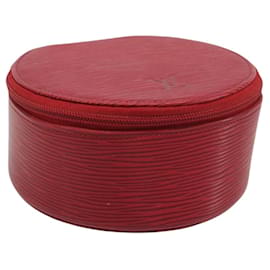 LOUIS VUITTON Epi Ecrin Bijoux 12 Jewelry Box Red M48207 LV Auth 186404
