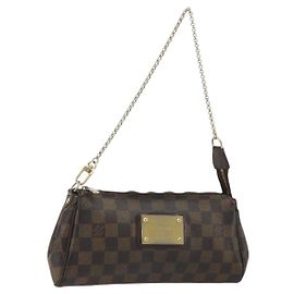 LOUIS VUITTON Damier Ebene Eva Shoulder Bag N55213 LV Auth 188452