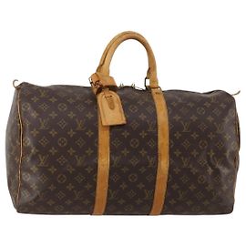LOUIS VUITTON Monogram Keepall 50 Boston Bag M41426 LV Auth 186453