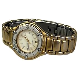 Orologio da polso vintage Courreges in acciaio inossidabile Oro Argento