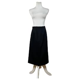 Falda vintage Dior de mezcla de lana negra L