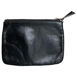 Comme Des Garcons Pochette in pelle vintage Comme des Garçons Nera con zip color oro