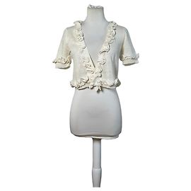 Vintage Emporio Armani Leinenpullover Creme M