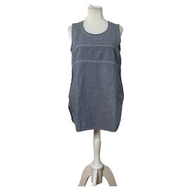 Túnica de algodón vintage Issey Miyake azul claro M