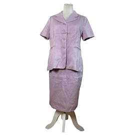 Completo Blazer e Top in Miscela di Seta Testurizzata Vintage Givenchy Lavanda S